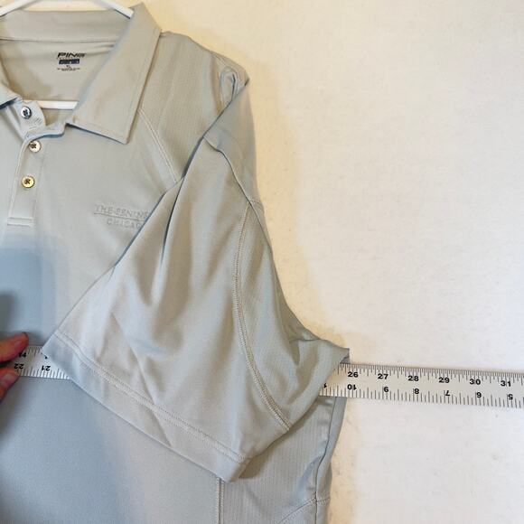 Ping Golf Polo Shirt Mens XL Lt Grey Peninsula Hotel Chicago Stretch Performance - Picture 11 of 13